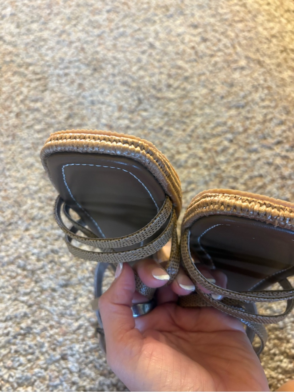 Donald J. Pliner Rosalie Saddle Brown Woven Slingback Sandal - Picture 3 of 5